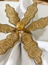 Servilletero Pascua de mostacilla dorada