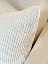 Forro de Cojin Euro velvet crema corduroy