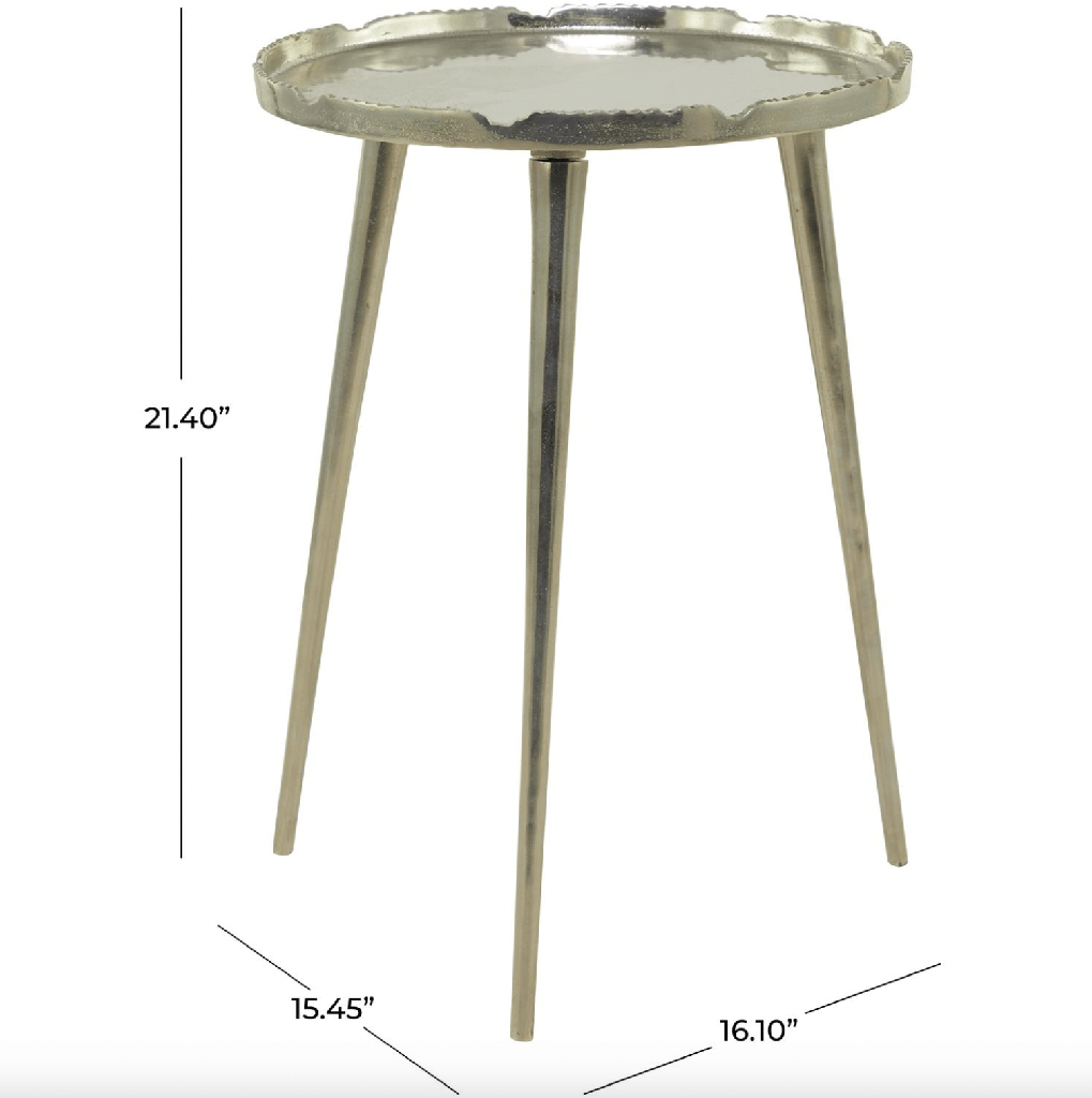 Mesa auxiliar orilla irregular (3 colores)