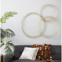 Pieza Círculos dorada para pared