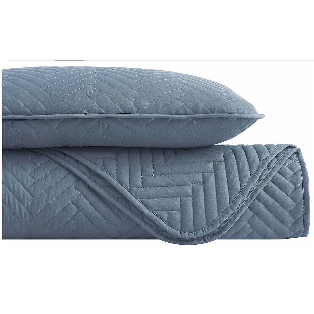 Quilt Set Chevron blue unipersonal