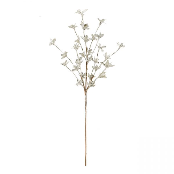 Rama de flores platino