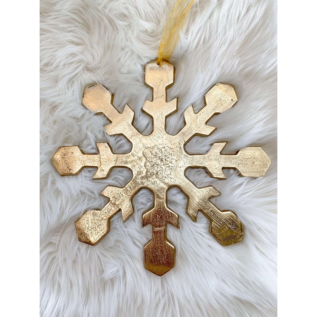 Snowflake de metal dorado