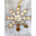 Snowflake de metal dorado