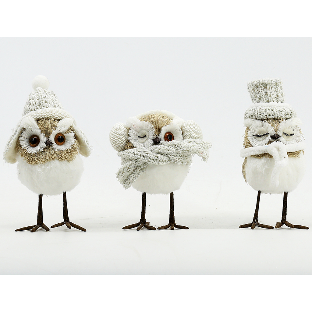 Set de 3 Buhos Decorativos