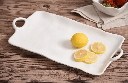 Plato blanco rectangular para servir (2 Tamaños)