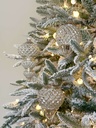 Set de 3 ornamentos plateado finial