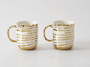 Set de 2 tazas de porcelana y titanio