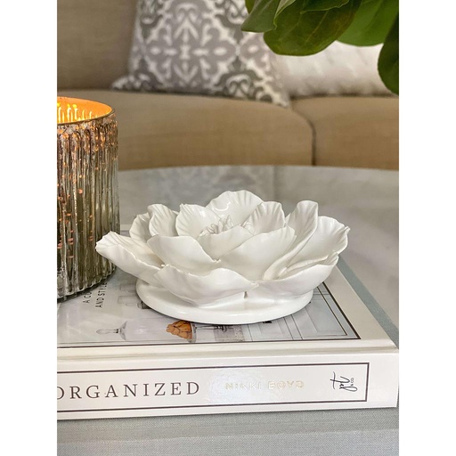 [AV9080] Flor de Cerámica blanca