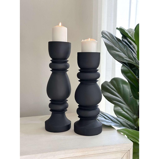 [49896 y 49897] Set de 2 candelabros negros