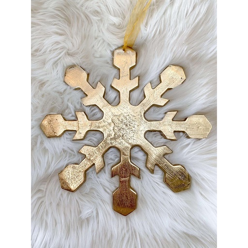 [X20NEO0561] Snowflake de metal dorado