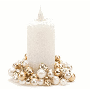 Corona para candela con perlas
