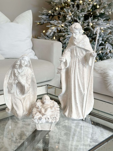 [50882A] Nacimiento Ivory escarchado