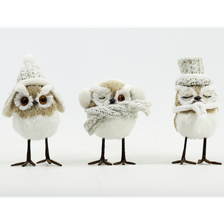 Set de 3 Buhos Decorativos