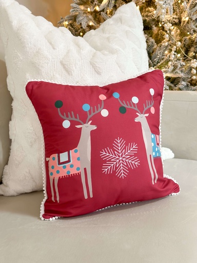 Cojin Navideño Rojo Cuadrado pequeño