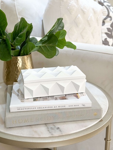 [72606] Cajita blanca con triangulos